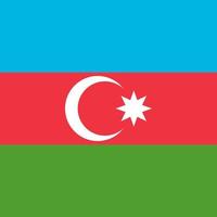 vlag van azerbeidzjan, officiële kleuren. vectorillustratie. vector