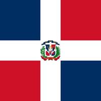 vlag van de dominicaanse republiek, officiële kleuren. vectorillustratie. vector
