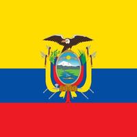 ecuador vlag, officiële kleuren. vectorillustratie. vector