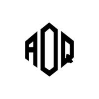 aoq letter logo-ontwerp met veelhoekvorm. aoq veelhoek en kubusvorm logo-ontwerp. aoq zeshoek vector logo sjabloon witte en zwarte kleuren. aoq monogram, business en onroerend goed logo.