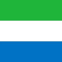 vlag van sierra leone, officiële kleuren. vectorillustratie. vector