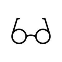 bril icoon. geschikt voor accessoires icoon. lijn pictogramstijl. eenvoudig ontwerp bewerkbaar vector