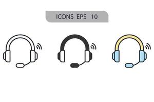 ondersteuning pictogrammen symbool vectorelementen voor infographic web vector