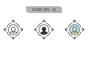 telewerken pictogrammen symbool vectorelementen voor infographic web vector