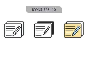 copywriter iconen symbool vector-elementen voor infographic web vector