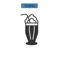 milkshake iconen symbool vector-elementen voor infographic web vector