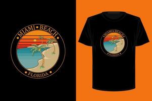 Miami strand retro vintage t-shirtontwerp vector