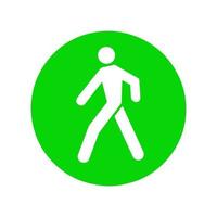 verkeerslichten groen voetganger icon vector