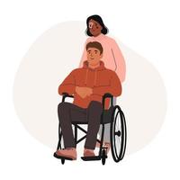 jongeren met blijvende en tijdelijke handicaps die de blessure overwinnen. concept van lichaam positief, diversiteit en handicap. vectorillustraties. vector