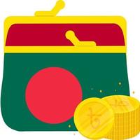 bangladesh vector hand getekende vlag, bangladesh taka