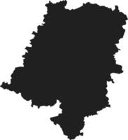 silhouet van de landkaart van polen, de provinciekaart van opolskie vector