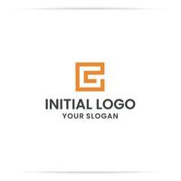 g brief. abstracte logo ontwerp vector