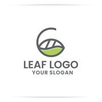 logo ontwerp g brief blad vector