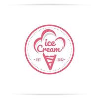 logo ontwerp gelato of ijs vector