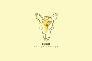 wolf of hond logo concept voor merk design element vector