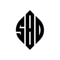 sbo cirkel letter logo ontwerp met cirkel en ellipsvorm. sbo ellipsletters met typografische stijl. de drie initialen vormen een cirkellogo. sbo cirkel embleem abstracte monogram brief mark vector. vector