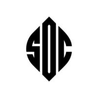 sdc cirkel letter logo ontwerp met cirkel en ellipsvorm. sdc ellipsletters met typografische stijl. de drie initialen vormen een cirkellogo. sdc cirkel embleem abstracte monogram brief mark vector. vector