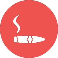 verlichte sigaar cirkel achtergrond icoon vector