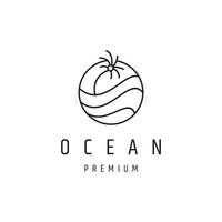 oceaan logo pictogram ontwerpsjabloon vector