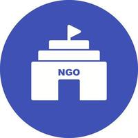 ngo gebouw cirkel achtergrond icoon vector