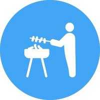 barbecue cirkel achtergrond icoon vector
