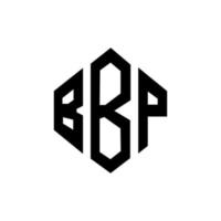 bbp letter logo-ontwerp met veelhoekvorm. bbp veelhoek en kubusvorm logo-ontwerp. bbp zeshoek vector logo sjabloon witte en zwarte kleuren. bbp-monogram, bedrijfs- en onroerendgoedlogo.