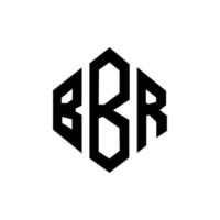 bbr letter logo-ontwerp met veelhoekvorm. bbr veelhoek en kubusvorm logo-ontwerp. bbr zeshoek vector logo sjabloon witte en zwarte kleuren. bbr-monogram, bedrijfs- en onroerendgoedlogo.