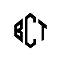 bct letter logo-ontwerp met veelhoekvorm. bct veelhoek en kubusvorm logo-ontwerp. bct zeshoek vector logo sjabloon witte en zwarte kleuren. bct-monogram, bedrijfs- en onroerendgoedlogo.