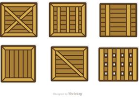 Houten Containers En Kratten Vectors