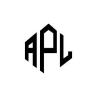 apm letter logo-ontwerp met veelhoekvorm. apm veelhoek en kubusvorm logo-ontwerp. apm zeshoek vector logo sjabloon witte en zwarte kleuren. apm-monogram, bedrijfs- en onroerendgoedlogo.