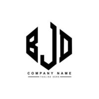 bjd letter logo-ontwerp met veelhoekvorm. bjd veelhoek en kubusvorm logo-ontwerp. bjd zeshoek vector logo sjabloon witte en zwarte kleuren. bjd monogram, business en onroerend goed logo.