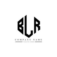 blr letter logo-ontwerp met veelhoekvorm. blr veelhoek en kubusvorm logo-ontwerp. blr zeshoek vector logo sjabloon witte en zwarte kleuren. blr monogram, business en onroerend goed logo.