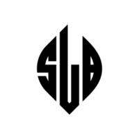 slb cirkel letter logo ontwerp met cirkel en ellipsvorm. slb ellipsletters met typografische stijl. de drie initialen vormen een cirkellogo. slb cirkel embleem abstracte monogram brief mark vector. vector