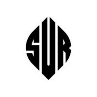 svr cirkel letter logo ontwerp met cirkel en ellipsvorm. svr ellipsletters met typografische stijl. de drie initialen vormen een cirkellogo. svr cirkel embleem abstracte monogram brief mark vector. vector