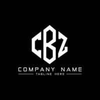 cbz letter logo-ontwerp met veelhoekvorm. cbz veelhoek en kubusvorm logo-ontwerp. cbz zeshoek vector logo sjabloon witte en zwarte kleuren. cbz-monogram, bedrijfs- en onroerendgoedlogo.