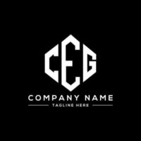 ceg letter logo-ontwerp met veelhoekvorm. ceg veelhoek en kubus vorm logo ontwerp. ceg zeshoek vector logo sjabloon witte en zwarte kleuren. Ceg monogram, business en onroerend goed logo.