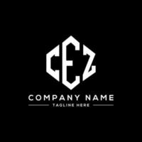 cez letter logo-ontwerp met veelhoekvorm. cez veelhoek en kubusvorm logo-ontwerp. cez zeshoek vector logo sjabloon witte en zwarte kleuren. cez monogram, business en onroerend goed logo.