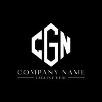 cgn letter logo-ontwerp met veelhoekvorm. cgn veelhoek en kubusvorm logo-ontwerp. cgn zeshoek vector logo sjabloon witte en zwarte kleuren. cgn-monogram, bedrijfs- en onroerendgoedlogo.