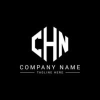 chn letter logo-ontwerp met veelhoekvorm. chn veelhoek en kubusvorm logo-ontwerp. chn zeshoek vector logo sjabloon witte en zwarte kleuren. chn monogram, business en onroerend goed logo.