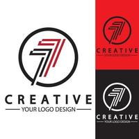 logo ontwerp nummer 77 afbeelding vectorillustratie vector