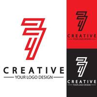 logo ontwerp nummer 77 afbeelding vectorillustratie vector