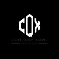 cqx letter logo-ontwerp met veelhoekvorm. cqx logo-ontwerp met veelhoek en kubusvorm. cqx zeshoek vector logo sjabloon witte en zwarte kleuren. cqx monogram, bedrijfs- en vastgoedlogo.