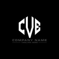 cve letter logo-ontwerp met veelhoekvorm. cve veelhoek en kubusvorm logo-ontwerp. cve zeshoek vector logo sjabloon witte en zwarte kleuren. cv-monogram, bedrijfs- en onroerendgoedlogo.