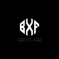 bxf letter logo-ontwerp met veelhoekvorm. bxf veelhoek en kubusvorm logo-ontwerp. bxf zeshoek vector logo sjabloon witte en zwarte kleuren. bxf-monogram, bedrijfs- en onroerendgoedlogo.