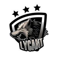 wolf esport logo illustratie vector ontwerp