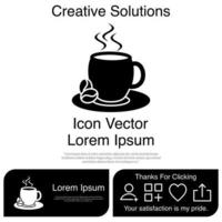 koffie glas pictogram eps 10 vector