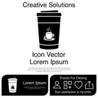 koffie papier pictogram eps 10 vector