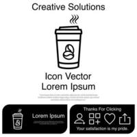 koffie papier pictogram eps 10 vector