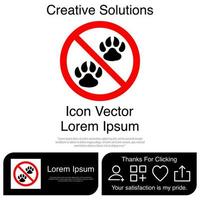 geen spoor van dierenpictogram eps 10 vector