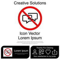 geen pratend pictogram eps 10 vector